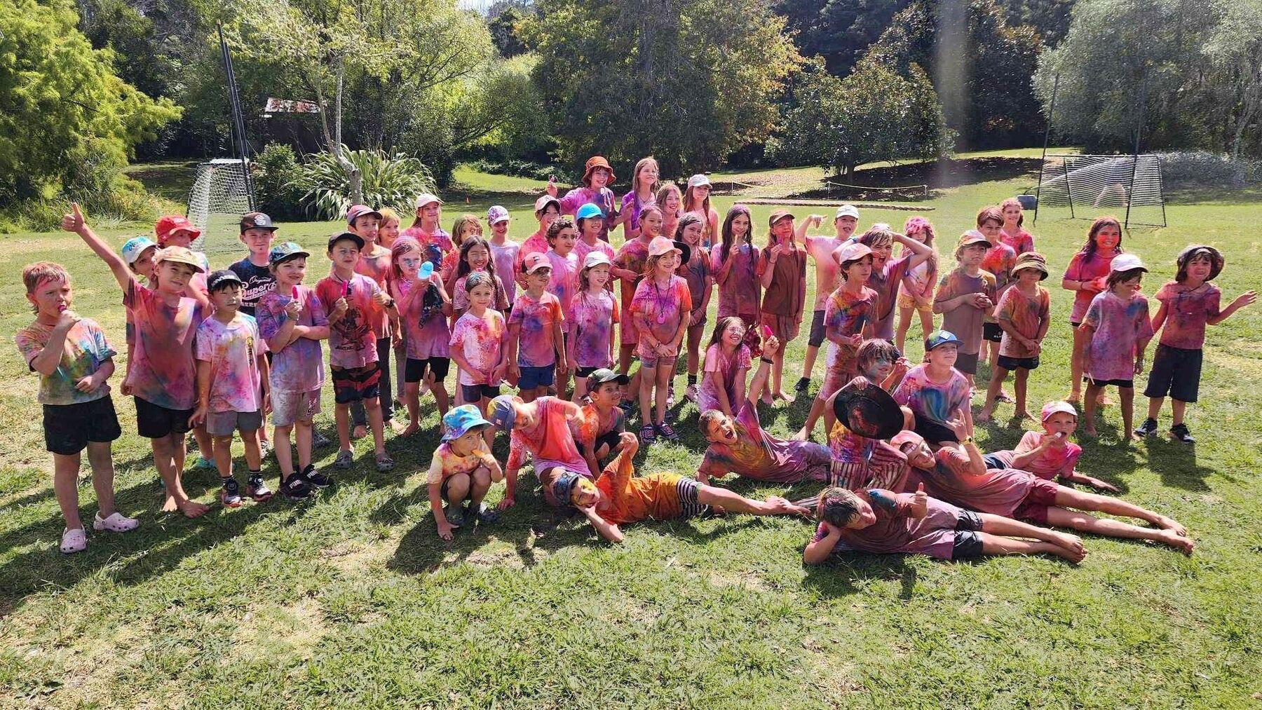 Meraki Montessori children enjoying a colourful outdoor school day